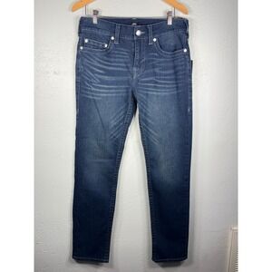 True Religion Rocco Relaxed Skinny Jeans Mens 31x32 Blue Indigo 103280 NEW